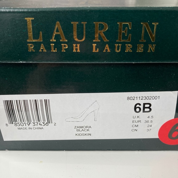 Ralph Lauren Zamora Leather Pump 3โ, Black, Size 6, Like New - Picture 6 of 6